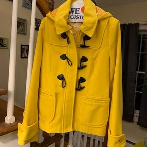 Yellow Tulle pea coat
